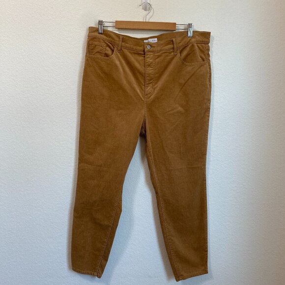 LOFT Petite Skinny Corduroy Pants in Perfect Camel size 18 - Picture 2 of 10